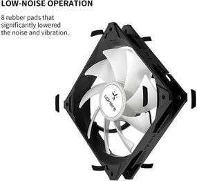 img 1 attached to 💨 Вентиляторы корпуса upHere NK12BE3-3 120 мм с синим светодиодом - долгий срок службы, высокий воздушный поток для компьютерных корпусов (3 шт.)