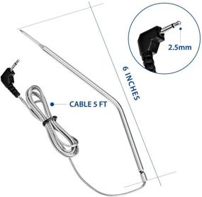 img 1 attached to 🌡️ Premium Food Grilling Temperature Probe Replacement - Compatible with Thermopro TP17, TP16, TP10, TP09 & More