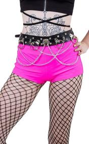 img 3 attached to Newfancy Womens Holographic Leather Adjustable Women's Accessories and Belts