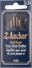 img 2 attached to 🧵 High-Quality Susan Bates Anchor Gold-Plated Cross Stitch Needles - Size 24 (4/Pkg)