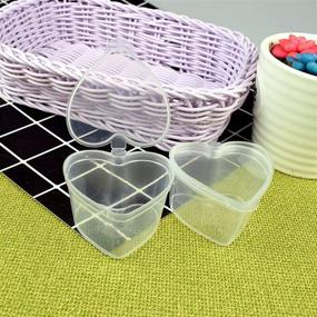 img 2 attached to Rocutus 20pcs Heart Shaped Slime Storage Containers: Transparent Plastic Boxes with Lids for Soft Clay DIY & Foam Balls (20g Slime Capacity)