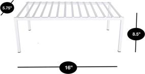 img 2 attached to 📦 Premium Cabinet Storage Shelf Set of 6 - Large 16 x 8.5 Inch - Steel Metal Frame - Rust Resistant Coating - Counter, Pantry, Shelf Organization - Kitchen - White - Smart Design