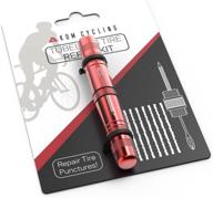 🚲 kom cycling tubeless tire repair kit for bikes - 8 color options! perfect for fixing mountain bike and road bicycle tire punctures – includes tire repair fork reamer and 8 bacon strips. comprehensive tubeless bike tire repair kit logo