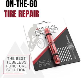 img 3 attached to 🚲 KOM Cycling Tubeless Tire Repair Kit for Bikes - 8 Color Options! Perfect for Fixing Mountain Bike and Road Bicycle Tire Punctures – Includes Tire Repair Fork Reamer and 8 Bacon Strips. Comprehensive Tubeless Bike Tire Repair Kit