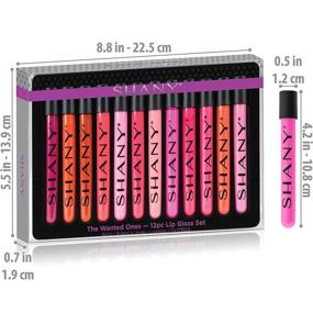 img 1 attached to SHANY The Wanted Ones - Lip Gloss Set with Aloe Vera, Vitamin E - 12 Piece Collection