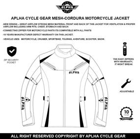 img 2 attached to Alpha Cycle Gear All Season Women's Motorcycle Jacket - Waterproof Riding with CE Armour (Black/Pink, Medium) | Ultimate Protection and Style for Women Riders