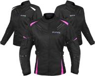 alpha cycle gear all season women's motorcycle jacket - waterproof riding with ce armour (black/pink, medium) | ultimate protection and style for women riders logo