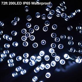 img 3 attached to 🌟 Binval Solar Fairy Christmas String Lights 2-Pack - 72ft 200LED, Ideal Ambiance Lighting for Outdoors, Patios, Lawns, Landscapes, Fairy Gardens, Homes, Weddings, Holiday Parties, and Xmas Trees in White