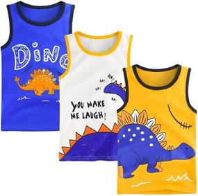 img 4 attached to ZukoCert 3 Pack Toddler T Shirt Undershirt（BX88 SET1 130 Boys' Clothing for Clothing Sets