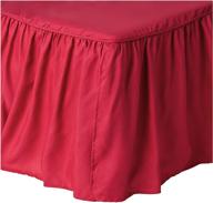 🛏️ red twin size brielle home stream essentials bed skirt - enhancing your bedroom décor logo
