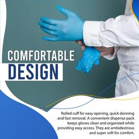 img 2 attached to Nitrile Gloves Case: 4 MIL Disposable Gloves – Comfortable, Powder Free, Latex Free, 10 Boxes of 1000 Gloves