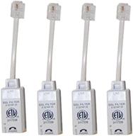 📞 actiontec fltr4dsl02 dsl phone filters - 4 pack, universally compatible, white logo