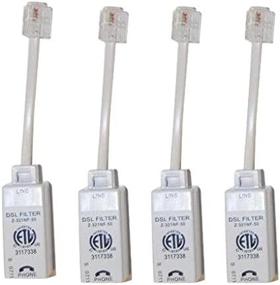 img 2 attached to 📞 Actiontec FLTR4DSL02 DSL Phone Filters - 4 Pack, Universally Compatible, White