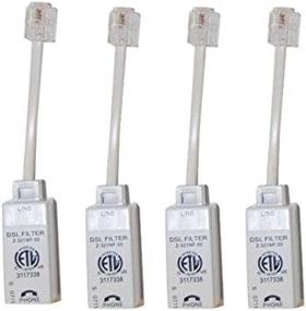 img 1 attached to 📞 Actiontec FLTR4DSL02 DSL Phone Filters - 4 Pack, Universally Compatible, White
