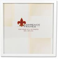 🖼️ white wood picture frame by lawrence frames - 10x10 inch size logo