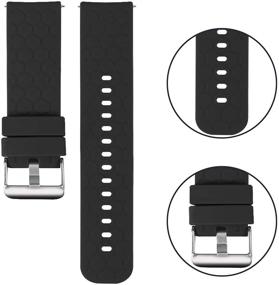 img 1 attached to 🌈 Colorful Silicone Replacement Bands for Veryfitpro ID205, ID205L, ID205S, ID205U, ID205, ID216/ Yamay SW023, SW021, SW020/ Umidigi UFit, Uwatch GT, Uwatch 3 Fitness Watch