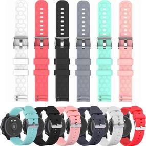 img 4 attached to 🌈 Colorful Silicone Replacement Bands for Veryfitpro ID205, ID205L, ID205S, ID205U, ID205, ID216/ Yamay SW023, SW021, SW020/ Umidigi UFit, Uwatch GT, Uwatch 3 Fitness Watch