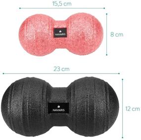 img 1 attached to Navaris 2X Peanut Duo Ball - Fascia Ball Set in 2 Sizes - Trigger Point Balls for Fascia - Black/Red