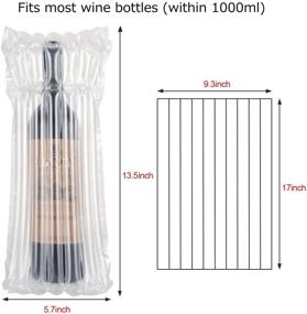 img 3 attached to 🍾 50-Pack Wine Bottle Protector with Inflatable Air Column Cushion Bags, LIVEBAY Glass Bottle Protection for Safe Transportation in Airplanes