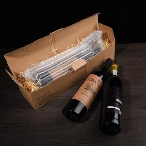 img 1 attached to 🍾 50-Pack Wine Bottle Protector with Inflatable Air Column Cushion Bags, LIVEBAY Glass Bottle Protection for Safe Transportation in Airplanes