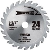 🪚 rockwell rw9231 versacut 3-3/8-inch circular saw blade with 24t carbide tip logo