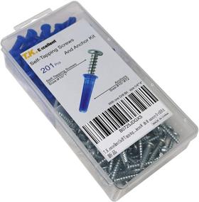 img 1 attached to 201-Piece T.K.Excellent Blue Conical Plastic Anchor Set with Self Tapping Screw & Masonry Drill Bit