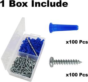 img 3 attached to 201-Piece T.K.Excellent Blue Conical Plastic Anchor Set with Self Tapping Screw & Masonry Drill Bit
