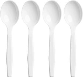 img 3 attached to 🥄 50 White Medium-Weight ZEML Disposable Plastic Soup Spoons