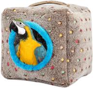 🐦 cozy winter snuggle hut for large birds: mewtogo large size bird nest with thickened top and bottom - warm plush hideaway cave bed toy for macaws, african grey, cockatoos, and amazon parrots logo