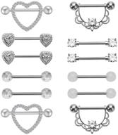 nasama stainless acrylic heart shape piercing logo