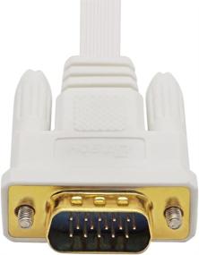 img 3 attached to 🔌 DTECH Гибкий тонкий VGA-кабель длиной 25 футов - высокое разрешение, мужской разъем к мужскому разъему, 1080p, кабель для компьютерного монитора - белый - 8м
