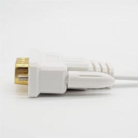 img 2 attached to 🔌 DTECH Гибкий тонкий VGA-кабель длиной 25 футов - высокое разрешение, мужской разъем к мужскому разъему, 1080p, кабель для компьютерного монитора - белый - 8м