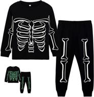 💀 glow-in-the-dark toddler skeleton pajama costumes for boys, ages 2-7 years logo