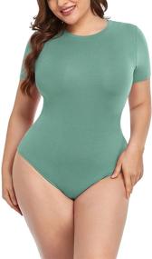 img 4 attached to POSESHE Extender Bodysuit Jumpsuit 3X Large Women's Clothing in Bodysuits