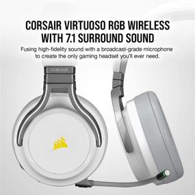 img 3 attached to 🎮 CORSAIR Virtuoso RGB Wireless High-Fidelity Gaming Headset, White (Renewed): Unleashing Gaming Excellence