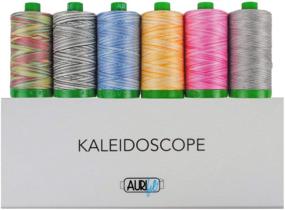 img 1 attached to Aurifil 40wt Variegated Spools AC40KC6 - Kaleidoscope Collection (6 Large Spools, 1094 Yards Each): High-quality Thread Set for Vibrant Designs