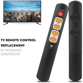 img 2 attached to 📱 Smart Learning Remote Control with Large Buttons for STB, DVD, DVB, HiFi, VCR, and TV - Universal 6-Key Remote Controller (Orange)