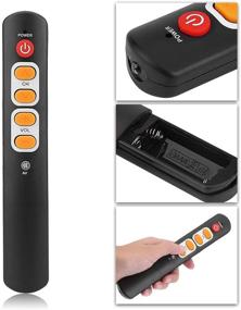 img 3 attached to 📱 Smart Learning Remote Control with Large Buttons for STB, DVD, DVB, HiFi, VCR, and TV - Universal 6-Key Remote Controller (Orange)