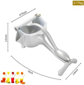 img 3 attached to 🍋 YAUNGEL Manual Metal Fruit Juicer - Portable Fruit Press Lemon Squeezer: Hand Squeezer Citrus Steel Juicer Extractor Tool with 20 Filter Bags (Silver)