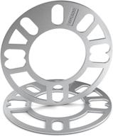 🔧 enhance wheel performance: white knight wheel accessories 600-2 aluminum 4 and 5-lug universal wheel spacer (pack of 2) - 3mm logo