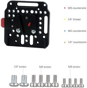 img 1 attached to 🔒 V-Lock Assembly Kit for V-Mount Battery - Female V-Dock & Male V-Lock Quick Release Plate