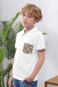 img 2 attached to NAVINS Sleeve School Uniform Contrast Boys' Tops, Tees & Shirts: Stylish and High-Quality Uniform Clothing