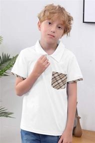 img 1 attached to NAVINS Sleeve School Uniform Contrast Boys' Tops, Tees & Shirts: Stylish and High-Quality Uniform Clothing