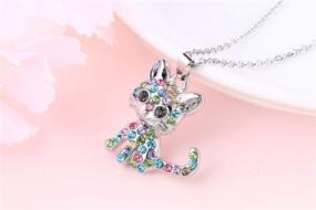 img 2 attached to Stylish CZ Animal Pendant Necklace for Cat and Dog Lovers - Perfect Jewelry Gift for Women and Girls