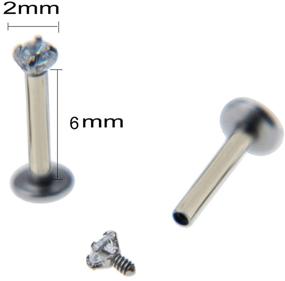 img 1 attached to Zirconia Forward Cartilage Earrings Piercing