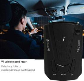 img 3 attached to 🚗 Car Radar Detector - Latest Laser Radar Detectors with Voice Prompt Speed, Vehicle Speed Alarm System, LED Display, City/Highway Mode, 360 Degree Automatic Detection - New Model