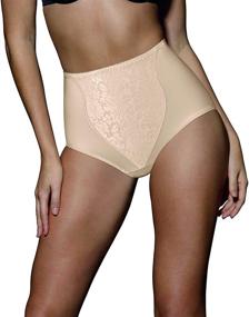 img 1 attached to 🩲 Bali Women's Shapewear Double Support Light Control Brief with Lace Fajas 2-Pack DFX372 - Sculpt Your Curves with Style and Comfort!