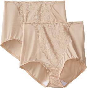 img 2 attached to 🩲 Bali Women's Shapewear Double Support Light Control Brief with Lace Fajas 2-Pack DFX372 - Sculpt Your Curves with Style and Comfort!