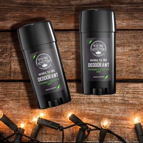 img 3 attached to Viking Revolution - Set of 2 Natural Men's Deodorant, Paraben-free & Aluminum-free for Long-lasting Odor Protection and Freshness, Refreshing Peppermint & Eucalyptus Scent