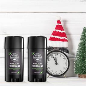 img 2 attached to Viking Revolution - Set of 2 Natural Men's Deodorant, Paraben-free & Aluminum-free for Long-lasting Odor Protection and Freshness, Refreshing Peppermint & Eucalyptus Scent